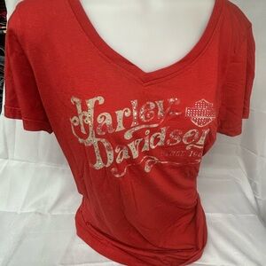 Harley-Davidson Red Short Sleeve Relaxed Tee